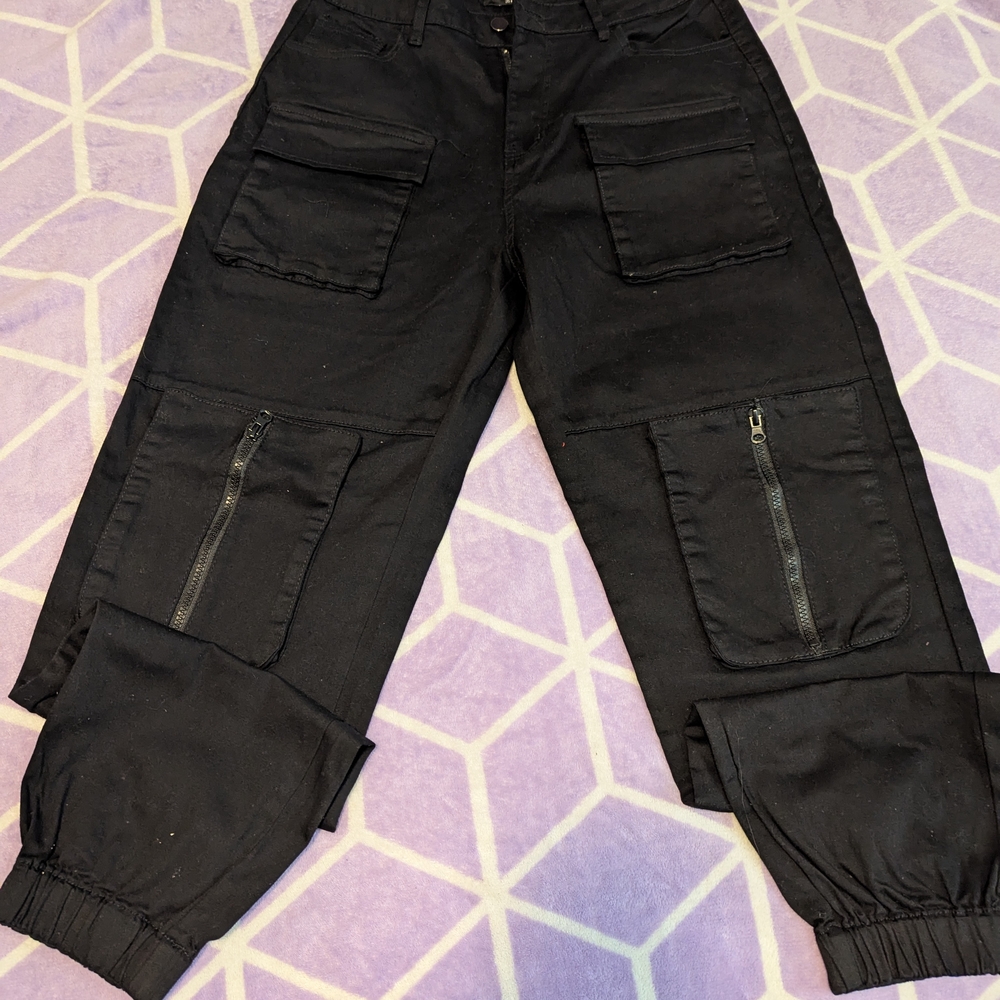 American Bazi Black Jogger Track Pants